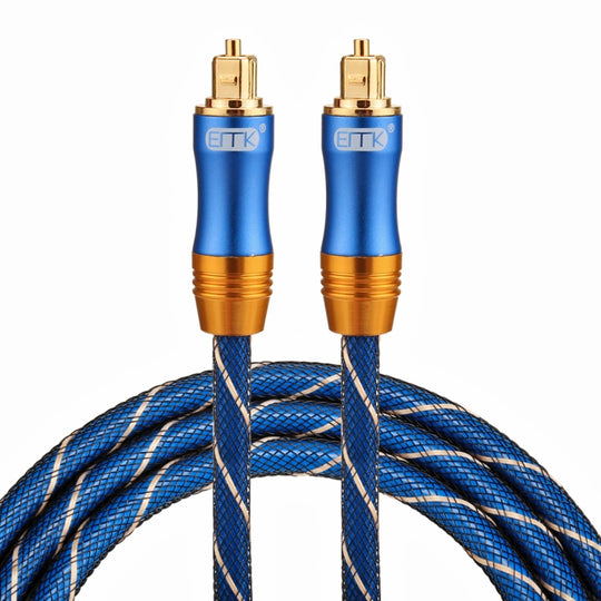 EMK LSYJ-A 1.5 m OD6.0mm tête en métal plaqué or Toslink mâle à mâle câble Audio optique numérique