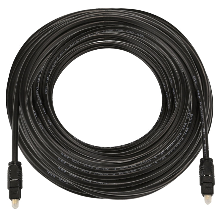 EMK 15m OD4.0mm Toslink Male to Male Digital Optical Audio Cable - Audio Optical Cables by EMK | Online Shopping UK | buy2fix
