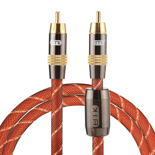 EMK TZ/A 1m OD8.0mm Gold Plated Metal Head RCA to RCA Plug Digital Coaxial Interconnect Cable Audio / Video RCA Cable - RCA Cable by EMK | Online Shopping UK | buy2fix