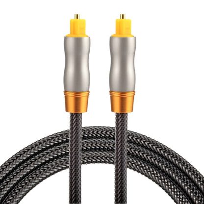 1m OD6.0mm Gold Plated Metal Head Woven Line Toslink Male to Male Digital Optical Audio Cable by buy2fix