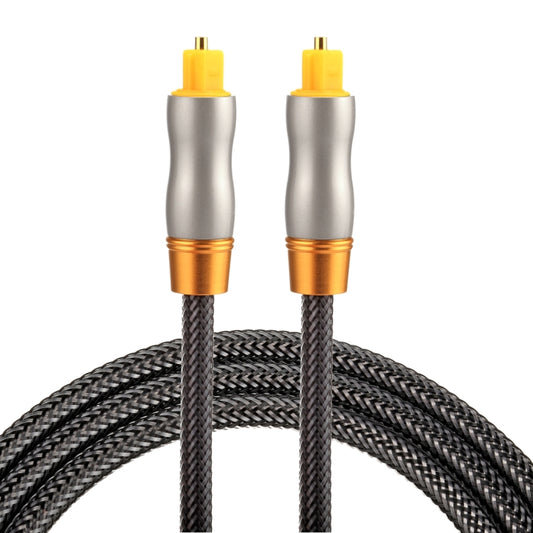 1m OD6.0mm Gold Plated Metal Head Woven Line Toslink Male to Male Digital Optical Audio Cable by buy2fix
