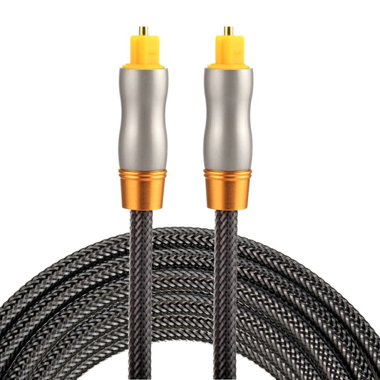 2m OD6.0mm Gold Plated Metal Head Woven Line Toslink Male to Male Digital Optical Audio Cable by buy2fix