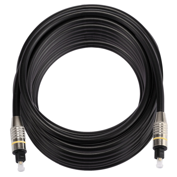 10m OD6.0mm Nickel Plated Metal Head Toslink Male to Male Digital Optical Audio Cable by buy2fix