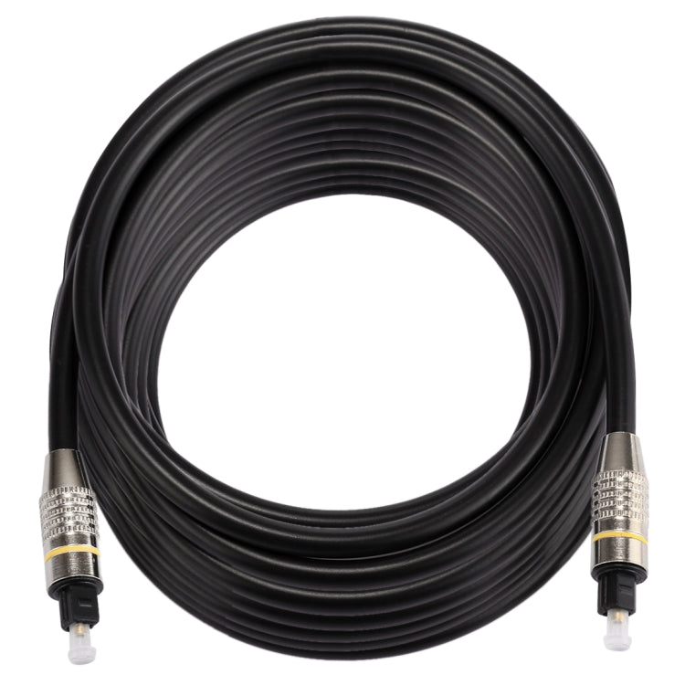 15m OD6.0mm Nickel Plated Metal Head Toslink Male to Male Digital Optical Audio Cable by buy2fix