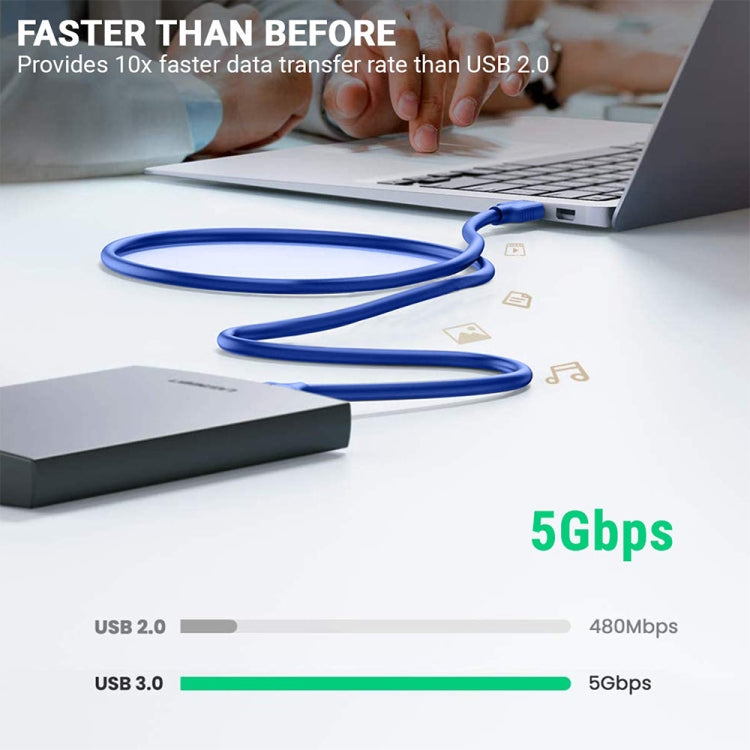 USB 3.0 Micro-B Male to USB 3.0 Male Cable, Length: 60cm by buy2fix