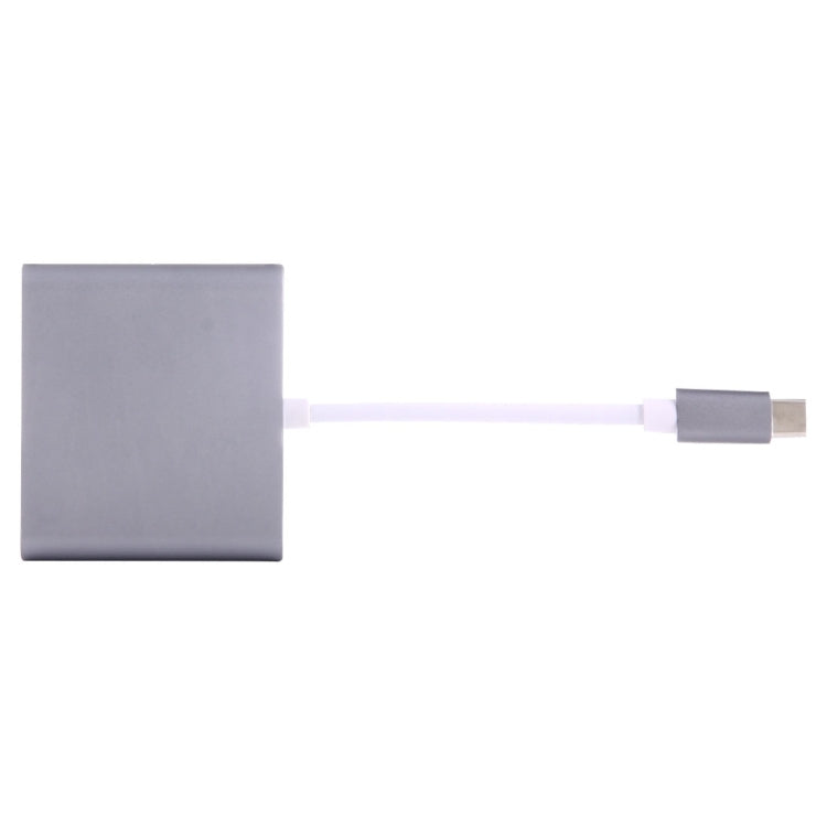 USB-C / Type-C 3.1 Male to USB-C / Type-C 3.1 Female & HDMI Female & USB 3.0 Female Adapter(Grey) by buy2fix