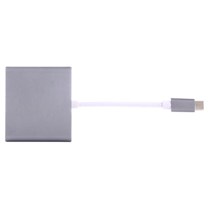 USB-C / Type-C 3.1 Male to USB-C / Type-C 3.1 Female & HDMI Female & USB 3.0 Female Adapter(Grey) by buy2fix