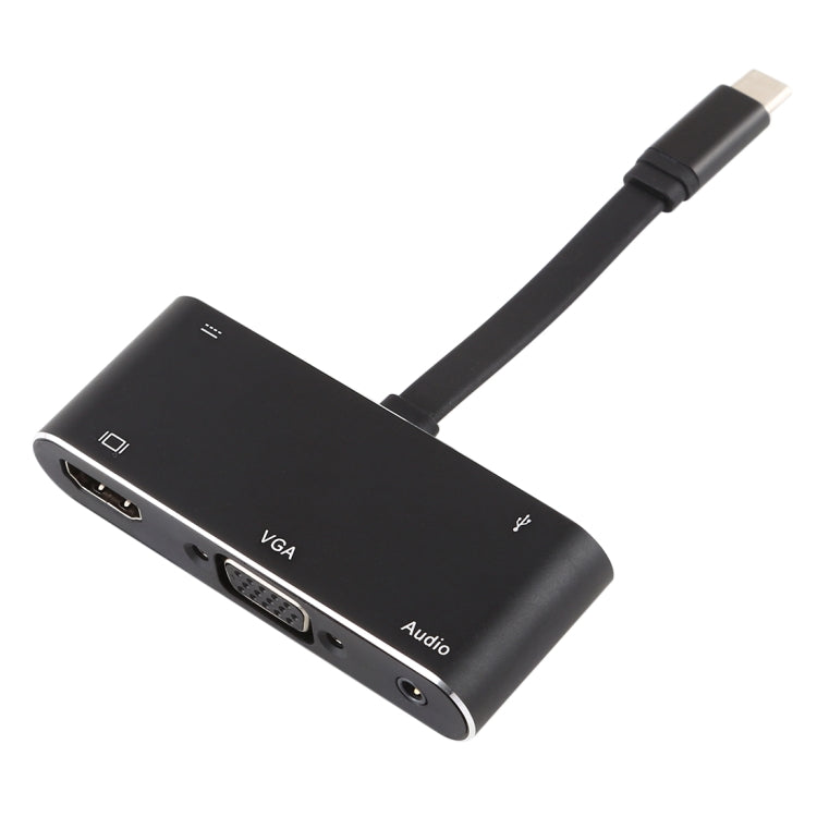 V126 UCB-C / Type-C Male to PD + HDMI + VGA + Audio + USB 3.0 Female 5 in 1 Converter by buy2fix