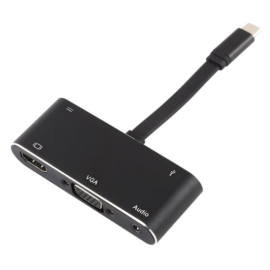 V126 UCB-C / Type-C Male to PD + HDMI + VGA + Audio + USB 3.0 Female 5 in 1 Converter by buy2fix