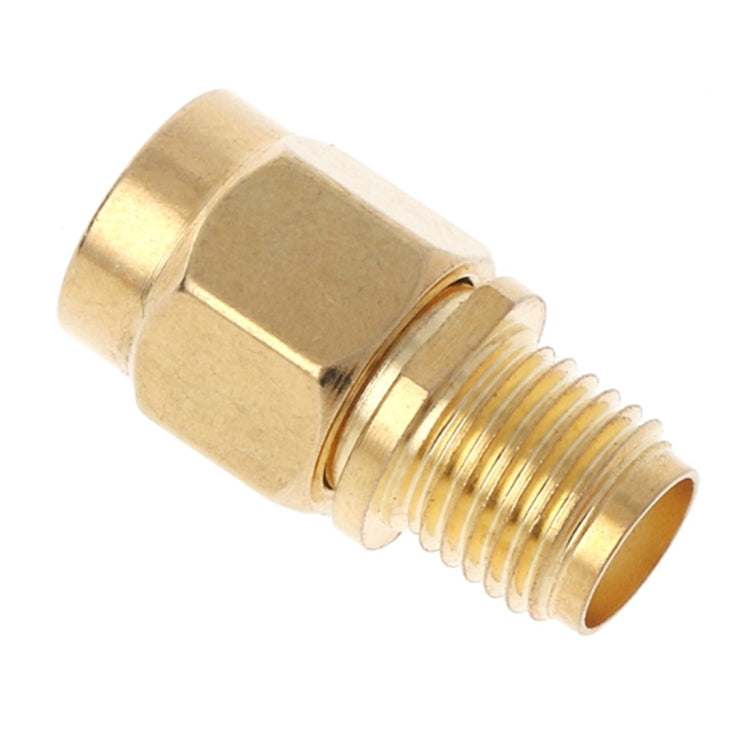 Straight Gold Plated RP-SMA Male to SMA Female Adapter by buy2fix