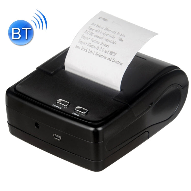 QS-5802 Portable 58mm Bluetooth Receipt 8-pin Matrix Printer(Black) by buy2fix