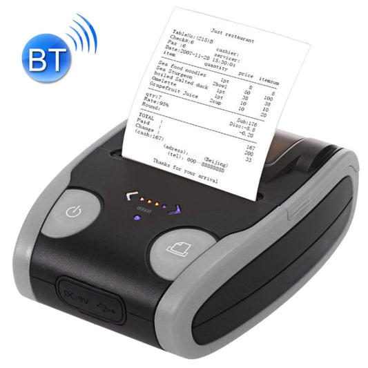 QS-5806 Portable 58mm Bluetooth POS Receipt Thermal Printer(Grey) by buy2fix