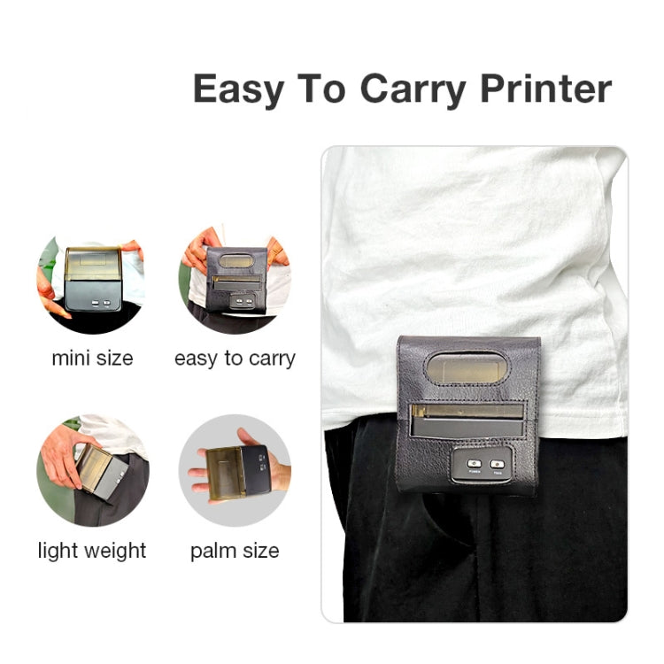 QS-8001 Portable 80mm Bluetooth POS Receipt Thermal Printer(Black) by buy2fix