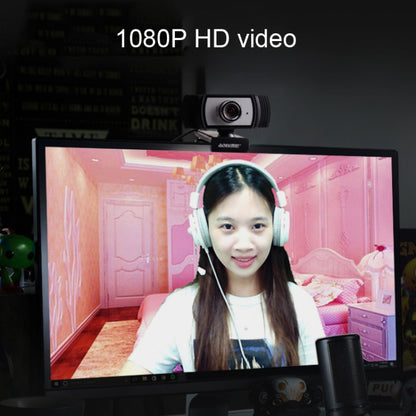 Aoni C33 Beauty FHD 1080P IPTV WebCam Teleconference Teaching Live Broadcast Computer Camera with Microphone, Drive-free Plug and Play(Black) by buy2fix