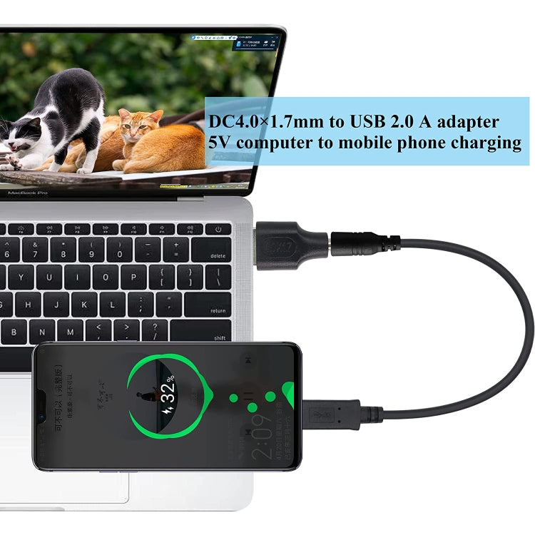 10 PCS 4.0 x 1.7mm Male to USB 2.0 Male DC Power Plug Connector - Universal Power Adapter by buy2fix | Online Shopping UK | buy2fix