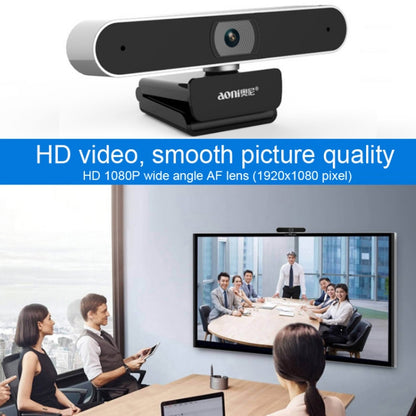 Aoni A30 Beauty FHD 1080P Smart IPTV WebCam Teleconference Teaching Live Broadcast Computer Camera with Microphone (Black) by buy2fix