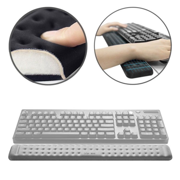 Mechanical Keyboard Wrist Rest Memory Foam Mouse Pad, Size : L (Grey) by buy2fix