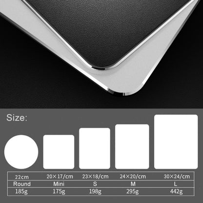 Aluminum Alloy Double-sided Non-slip Mat Desk Mouse Pad, Size : Mini(Silver) by buy2fix