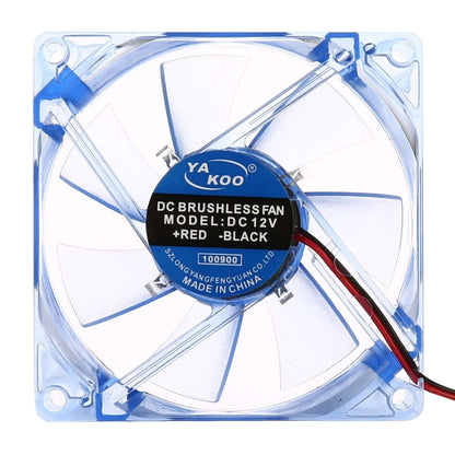 8025 4 Pin DC 12V 0.18A Computer Case Cooler Cooling Fan with LED Light, Random Color Delivery , Size: 80x80x25mm by buy2fix
