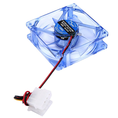 8025 4 Pin DC 12V 0.18A Computer Case Cooler Cooling Fan with LED Light, Random Color Delivery , Size: 80x80x25mm by buy2fix