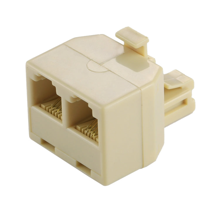 RJ11 Dual Ports Desktop Telephone Extension Cable Extender Connector Adapter by buy2fix
