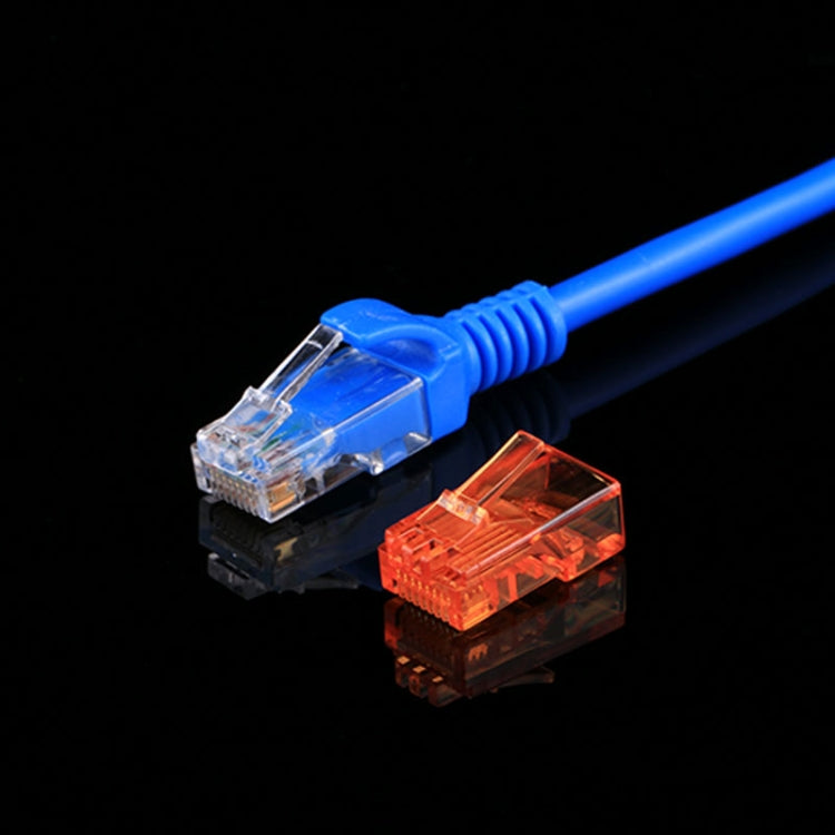 100 PCS Anpwoo Amp01 RJ45 Connector Modular Plug(Orange) - Lan Cable and Tools by buy2fix | Online Shopping UK | buy2fix
