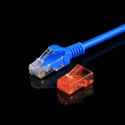 100 PCS Anpwoo Amp01 RJ45 Connector Modular Plug(Orange) - Lan Cable and Tools by buy2fix | Online Shopping UK | buy2fix