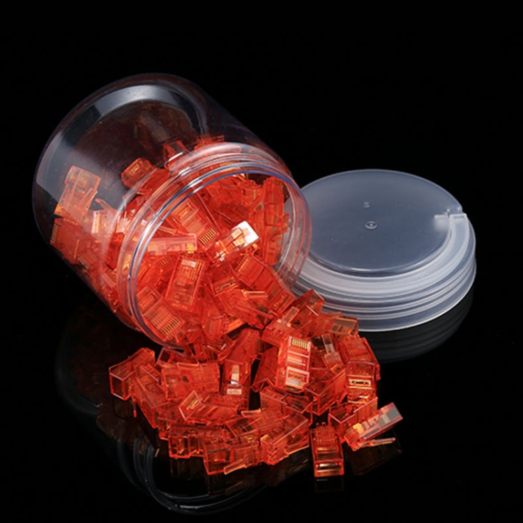 100 PCS Anpwoo Amp01 RJ45 Connector Modular Plug(Orange) - Lan Cable and Tools by buy2fix | Online Shopping UK | buy2fix