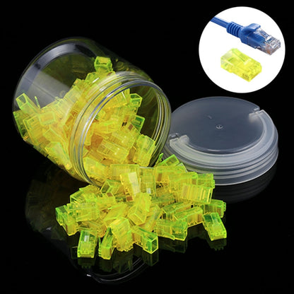 100 PCS Anpwoo Amp01 RJ45 Connector Modular Plug(Yellow) by buy2fix