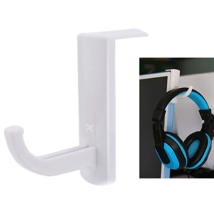 Universal Headphone Hanger PC Monitor Desk Headset Stand Holder Hook(White) by buy2fix