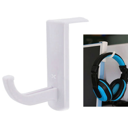 Universal Headphone Hanger PC Monitor Desk Headset Stand Holder Hook(White) by buy2fix