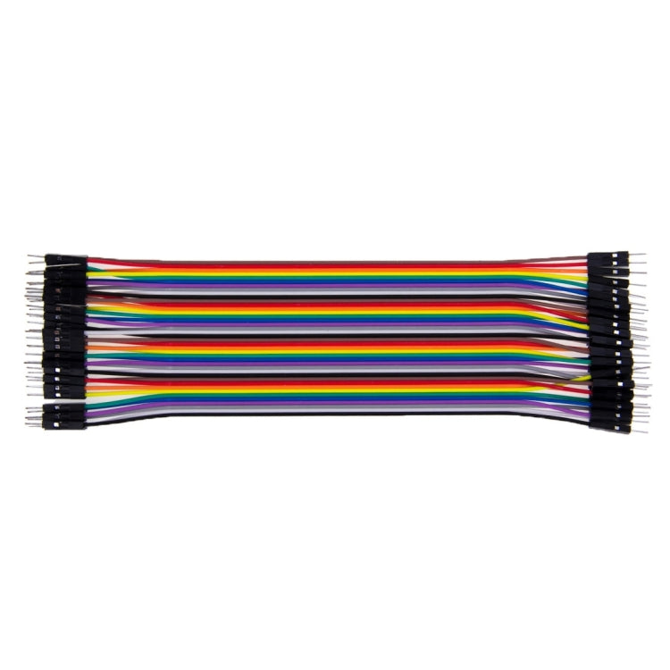Multicolored 40 Pin Male to Male Breadboard Jumper Wires Ribbon Cable by buy2fix