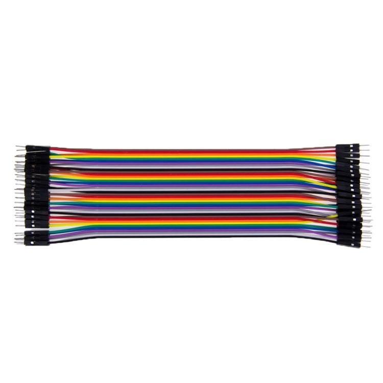 Multicolored 40 Pin Male to Male Breadboard Jumper Wires Ribbon Cable by buy2fix