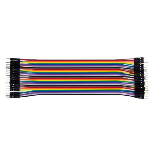 Multicolored 40 Pin Male to Male Breadboard Jumper Wires Ribbon Cable by buy2fix