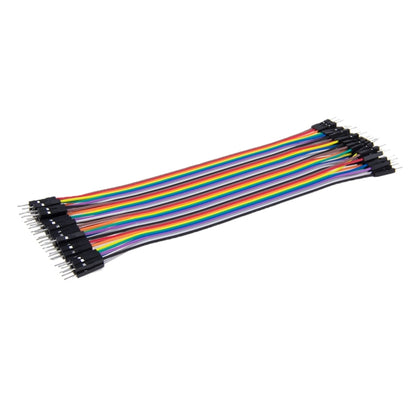 Multicolored 40 Pin Male to Male Breadboard Jumper Wires Ribbon Cable by buy2fix