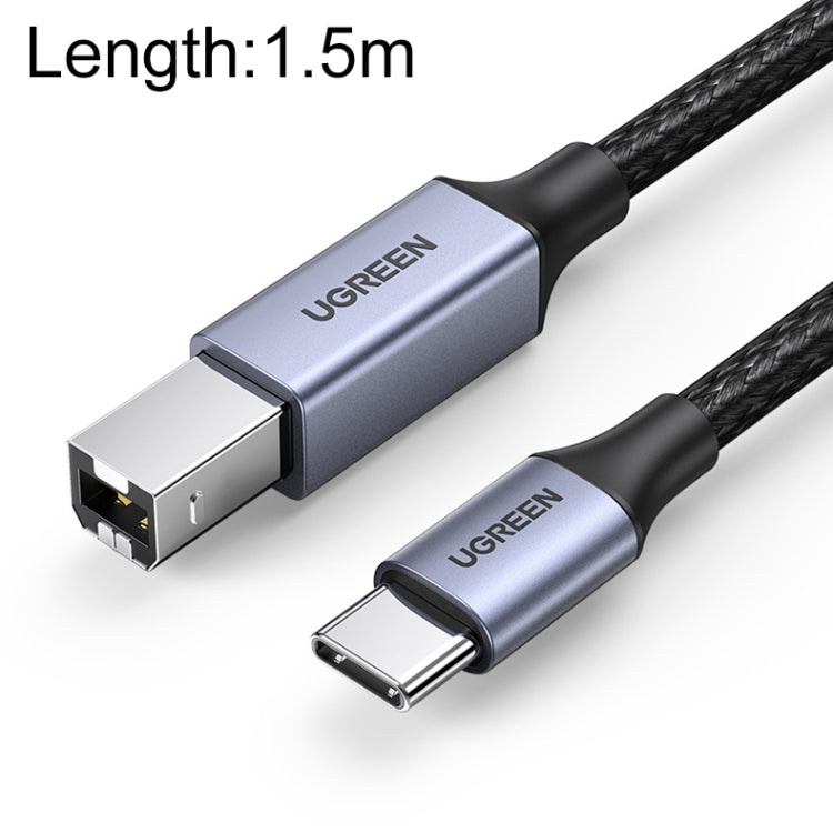 Ugreen Type-C / USB-C to Type-B Printer Nylon Braid Connect Data Cable, Length: 1.5m by UGREEN