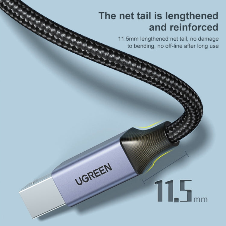 Ugreen Type-C / USB-C to Type-B Printer Nylon Braid Connect Data Cable, Length: 1.5m by UGREEN