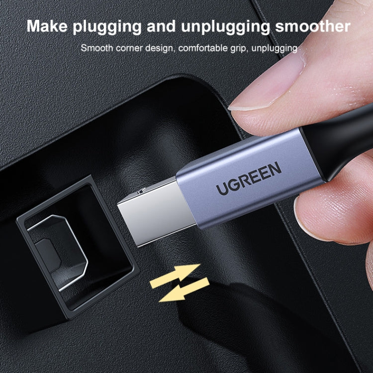 Ugreen Type-C / USB-C to Type-B Printer Nylon Braid Connect Data Cable, Length: 1.5m by UGREEN