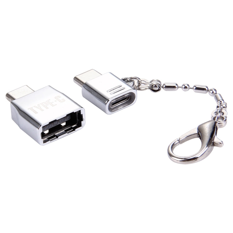 Micro USB Female to USB-C / Type-C Male + USB 2.0 Female to USB-C / Type-C Male Metal Adapter by buy2fix