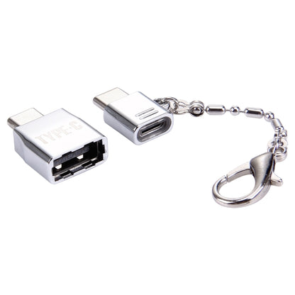 Micro USB Female to USB-C / Type-C Male + USB 2.0 Female to USB-C / Type-C Male Metal Adapter by buy2fix