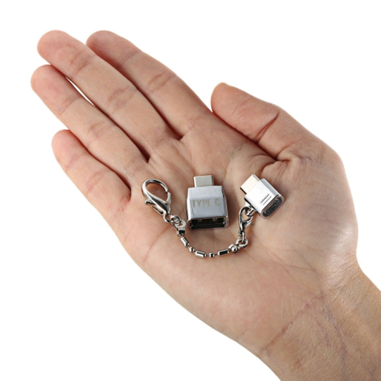 Micro USB Female to USB-C / Type-C Male + USB 2.0 Female to USB-C / Type-C Male Metal Adapter by buy2fix