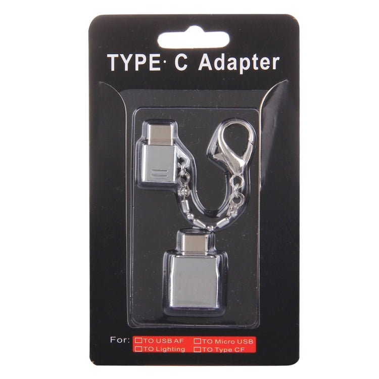 Micro USB Female to USB-C / Type-C Male + USB 2.0 Female to USB-C / Type-C Male Metal Adapter by buy2fix