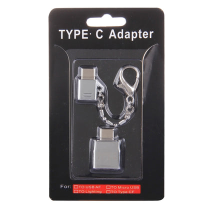 Micro USB Female to USB-C / Type-C Male + USB 2.0 Female to USB-C / Type-C Male Metal Adapter by buy2fix