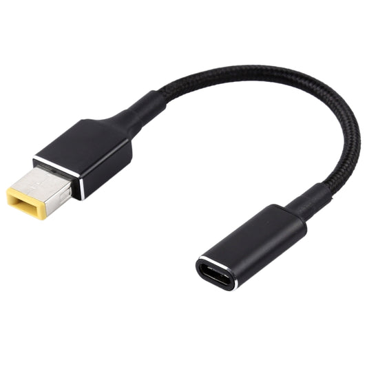 PD 100W 18.5-20V Big Square to USB-C / Type-C Nylon Braid Cable for Lenovo Laptop Notebook, Length: about 30cm - For Lenovo by buy2fix | Online Shopping UK | buy2fix