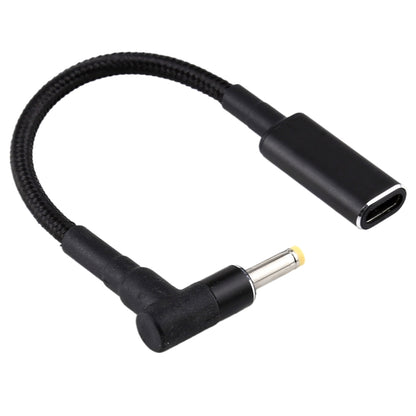 4.0 x 1.7mm Elbow to USB-C / Type-C Adapter Nylon Braid Cable - Universal Power Adapter by buy2fix | Online Shopping UK | buy2fix