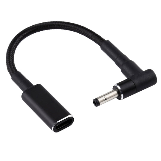 PD 100 W 18,5-20 V 4,0 x 1,35 mm Winkel zu USB-C / Typ-C Adapter Nylongeflechtkabel