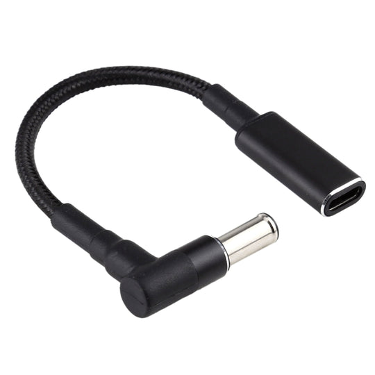 6,0 x 1,4 mm Winkel-zu-USB-C/Typ-C-Adapter Nylongeflechtkabel