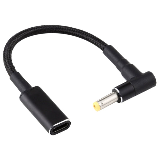 PD 100 W 18,5-20 V 4,8 x 1,7 mm Winkel zu USB-C / Typ-C Adapter Nylongeflechtkabel