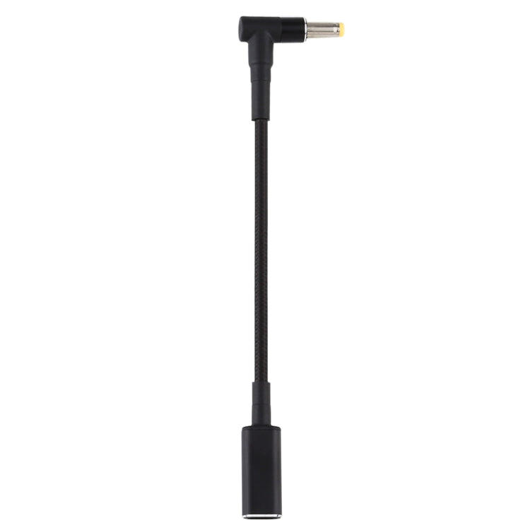 PD 100W 18.5-20V 4.8 x 1.7mm Elbow to USB-C / Type-C Adapter Nylon Braid Cable - Universal Power Adapter by buy2fix | Online Shopping UK | buy2fix