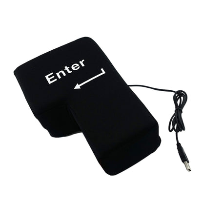Big Enter Button USB Computer Desktop Pillow Creative Vent Enter Key Hand Pillow(Black) - Other by buy2fix | Online Shopping UK | buy2fix